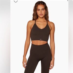 SET Active 	SCULPTFLEX® RIBBED V BRA - ESPRESSO Size M